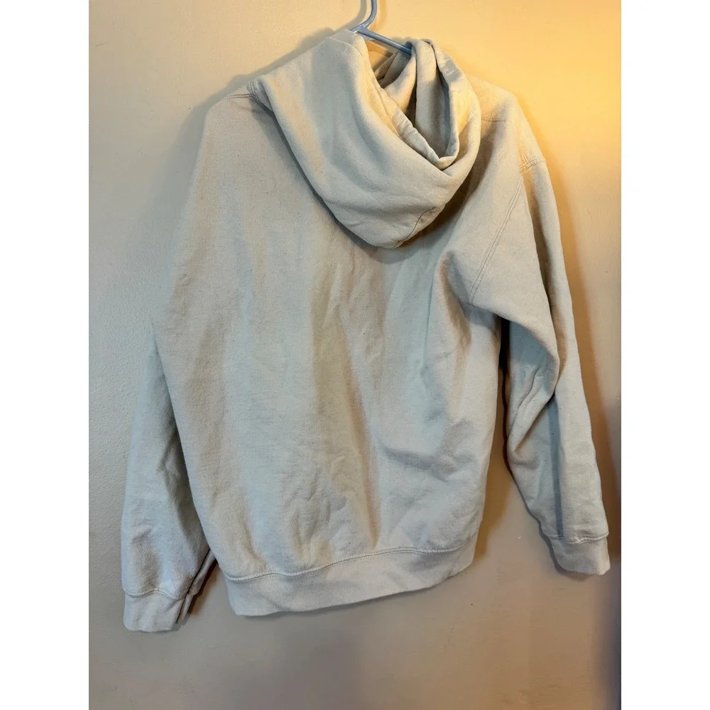 Adidas Originals Trefoil  Logo Hoodie Beige Tan Mens Large Streetwear Pullover